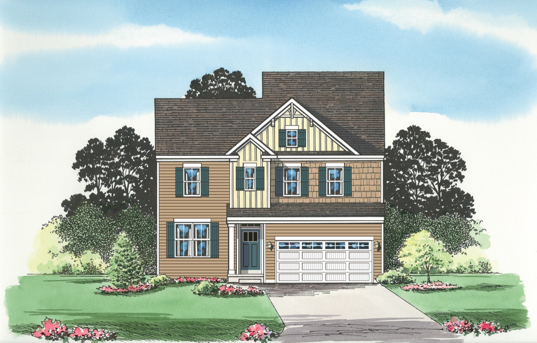 Alexander II Elevation B — Ward Communities home