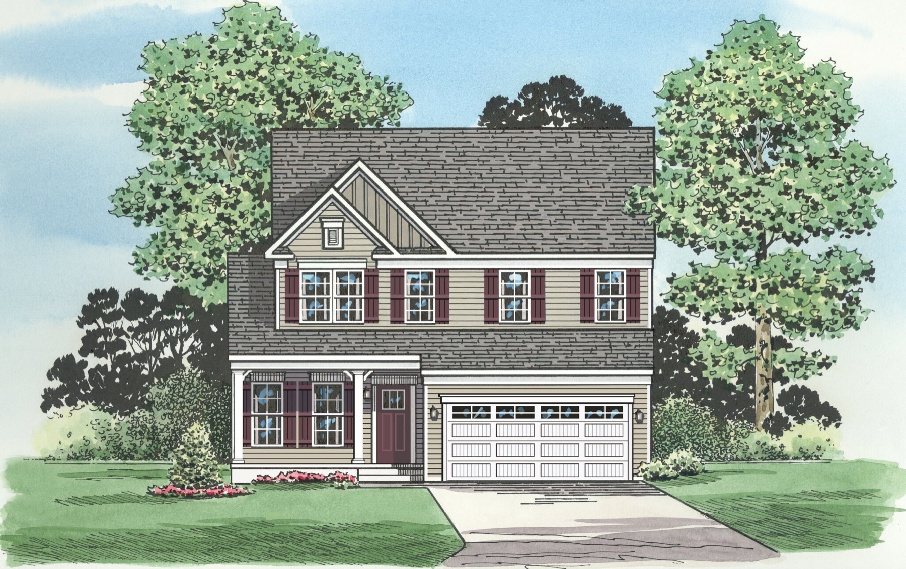 Augusta Elevation B — Ward Communities home