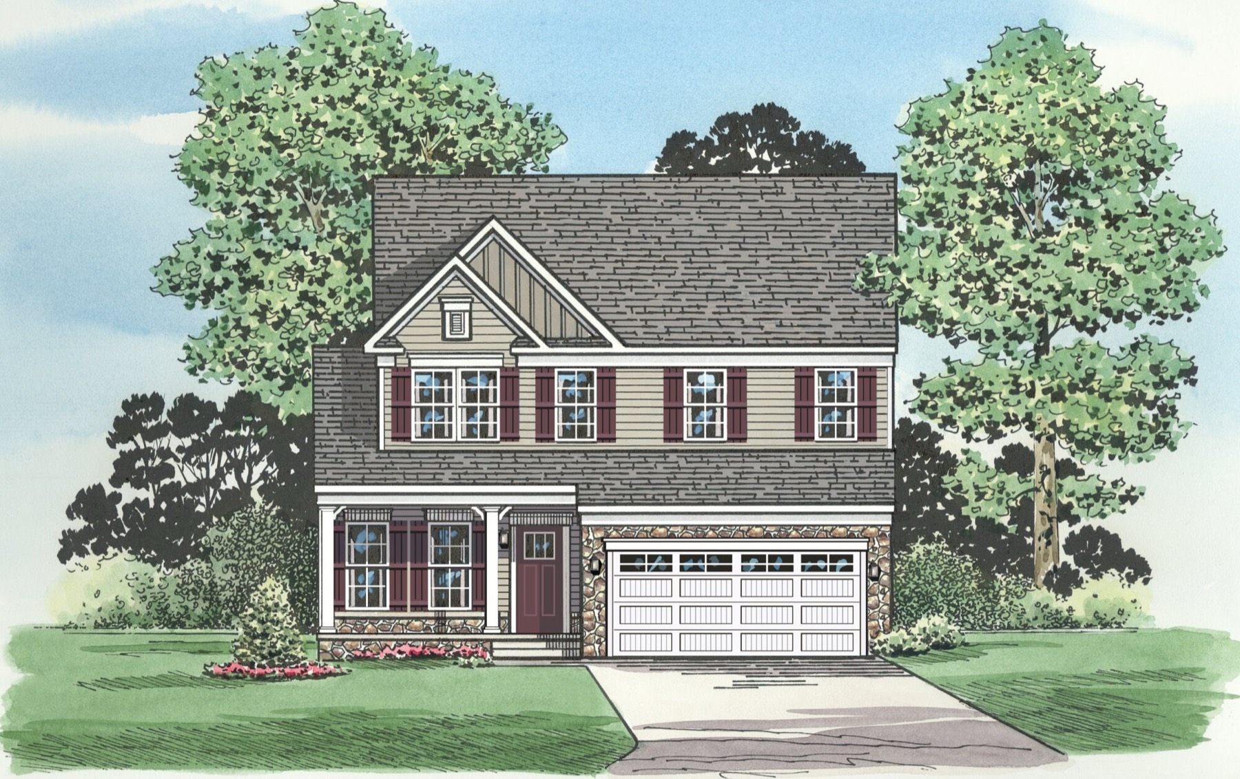 Augusta Elevation C — Ward Communities home