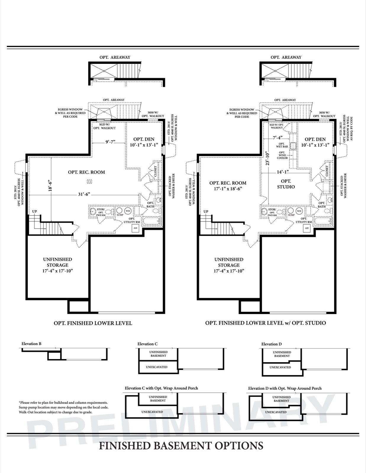 Chartwell Finished Basement Option — Ward Communities custom home