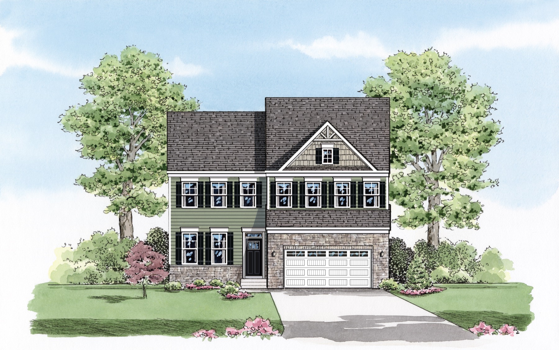 Chartwell Elevation A — Ward Communities two-story home