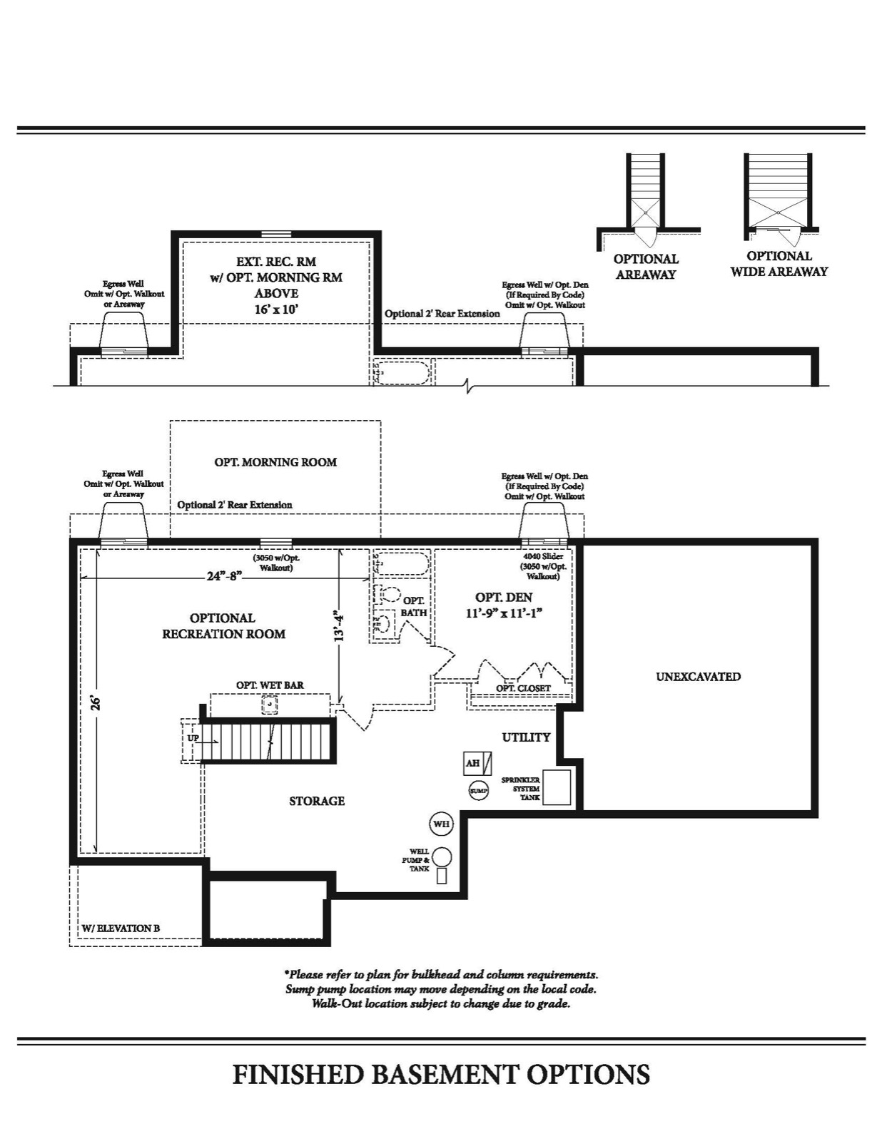 DaVinci Finished Basement Option — Ward Communities home