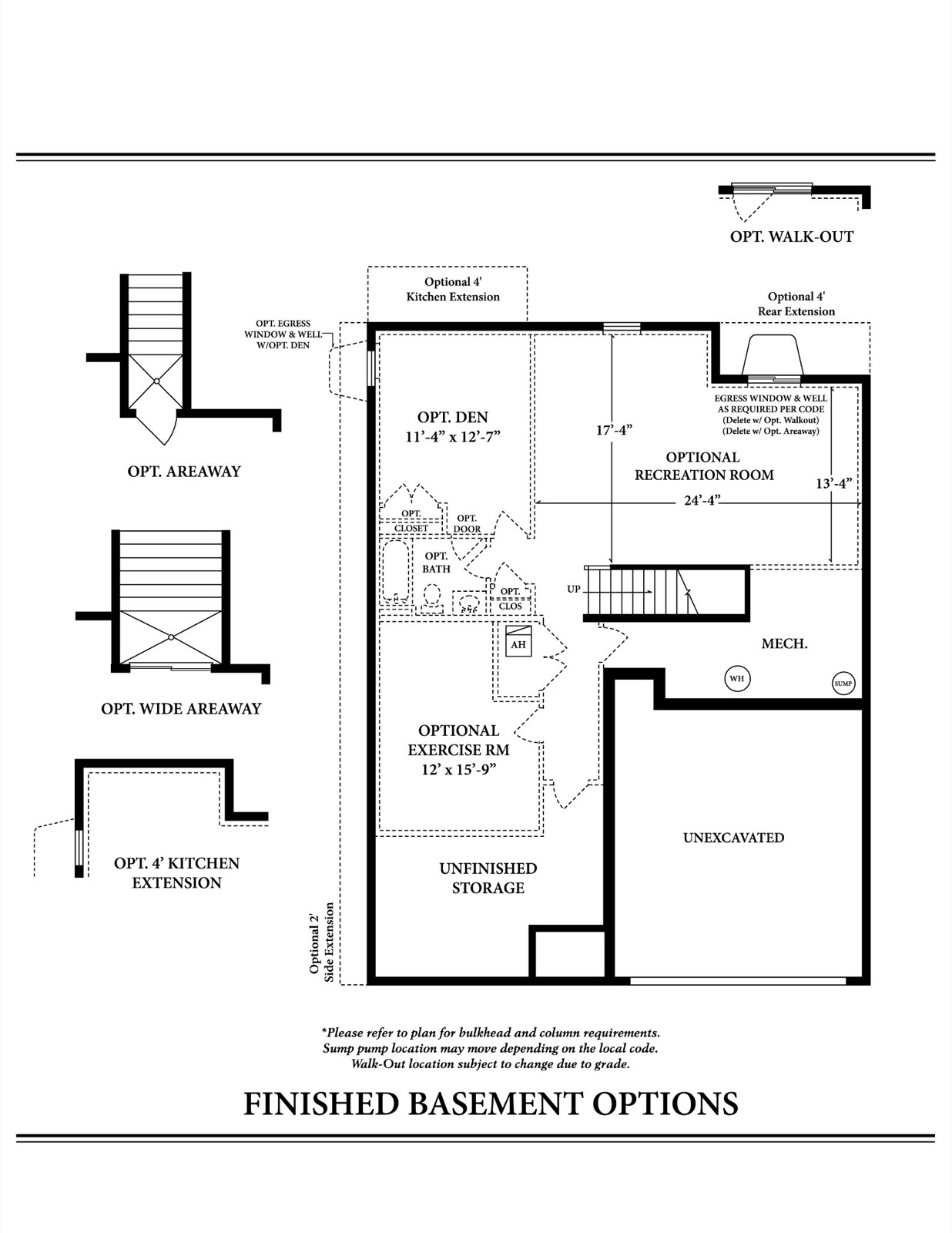 Franklin Finished Basement Option — Ward Communities home