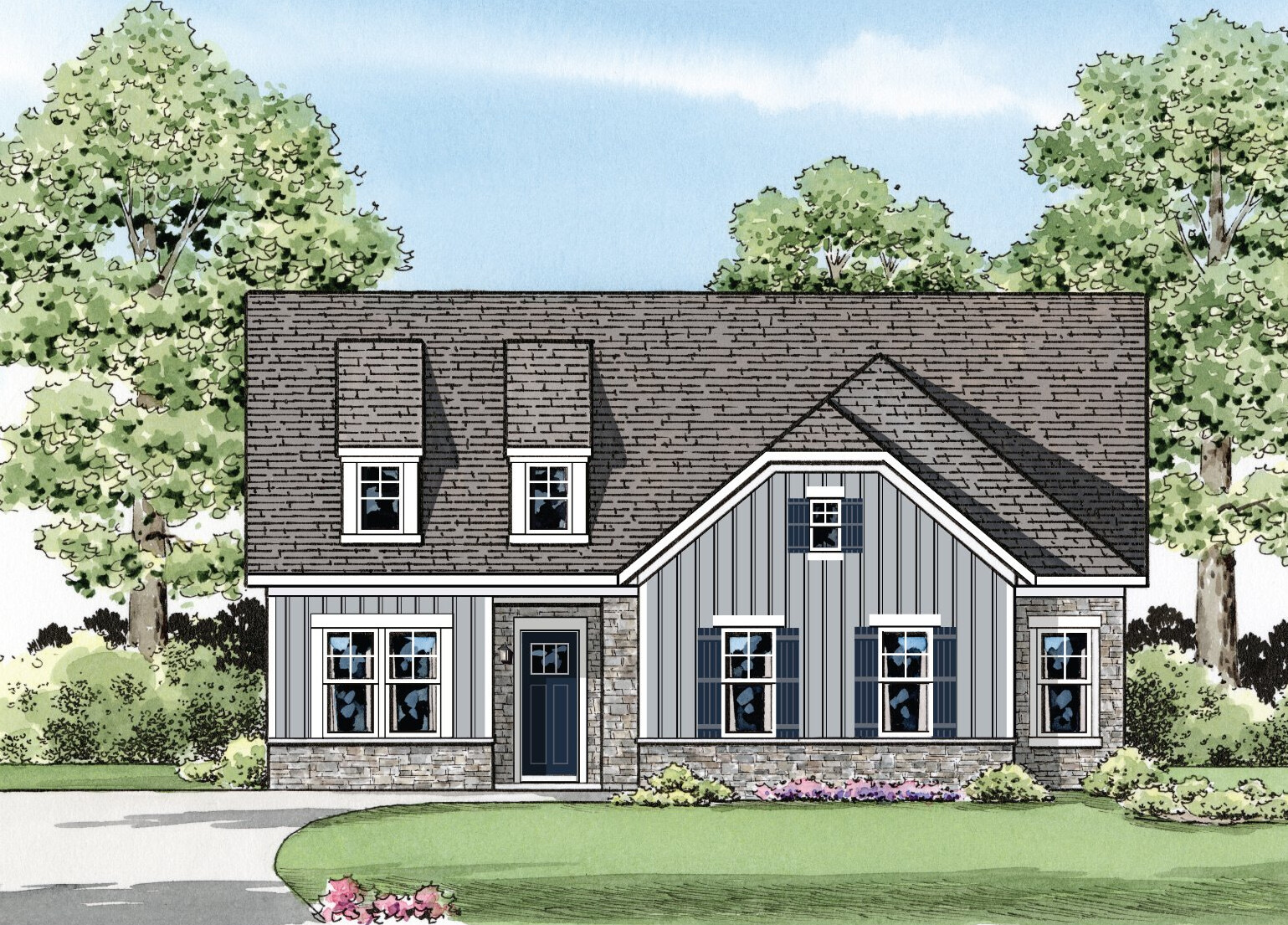 Lincoln Elevation A — Ward Communities home