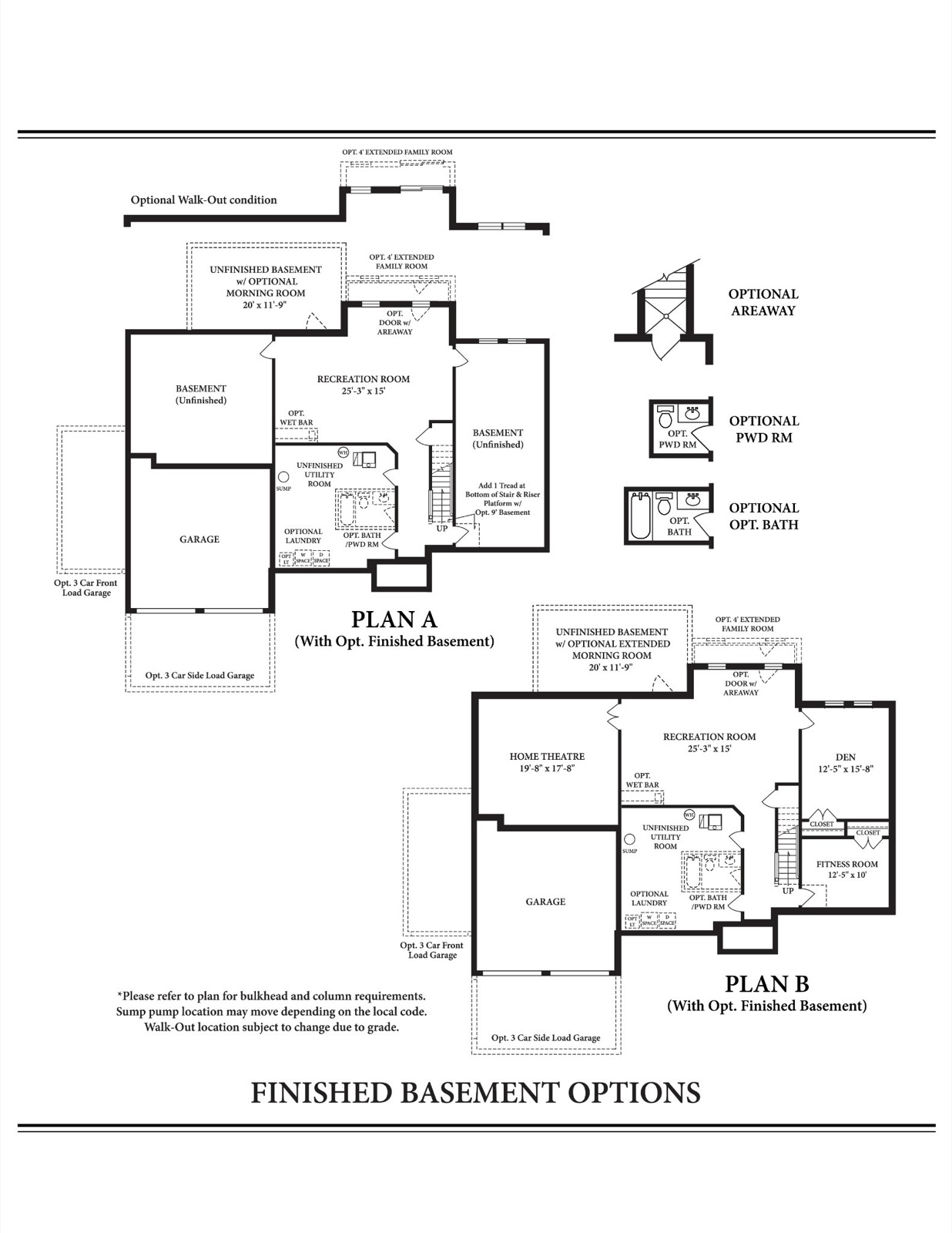 Oxford Finished Basement Option — Ward Communities home