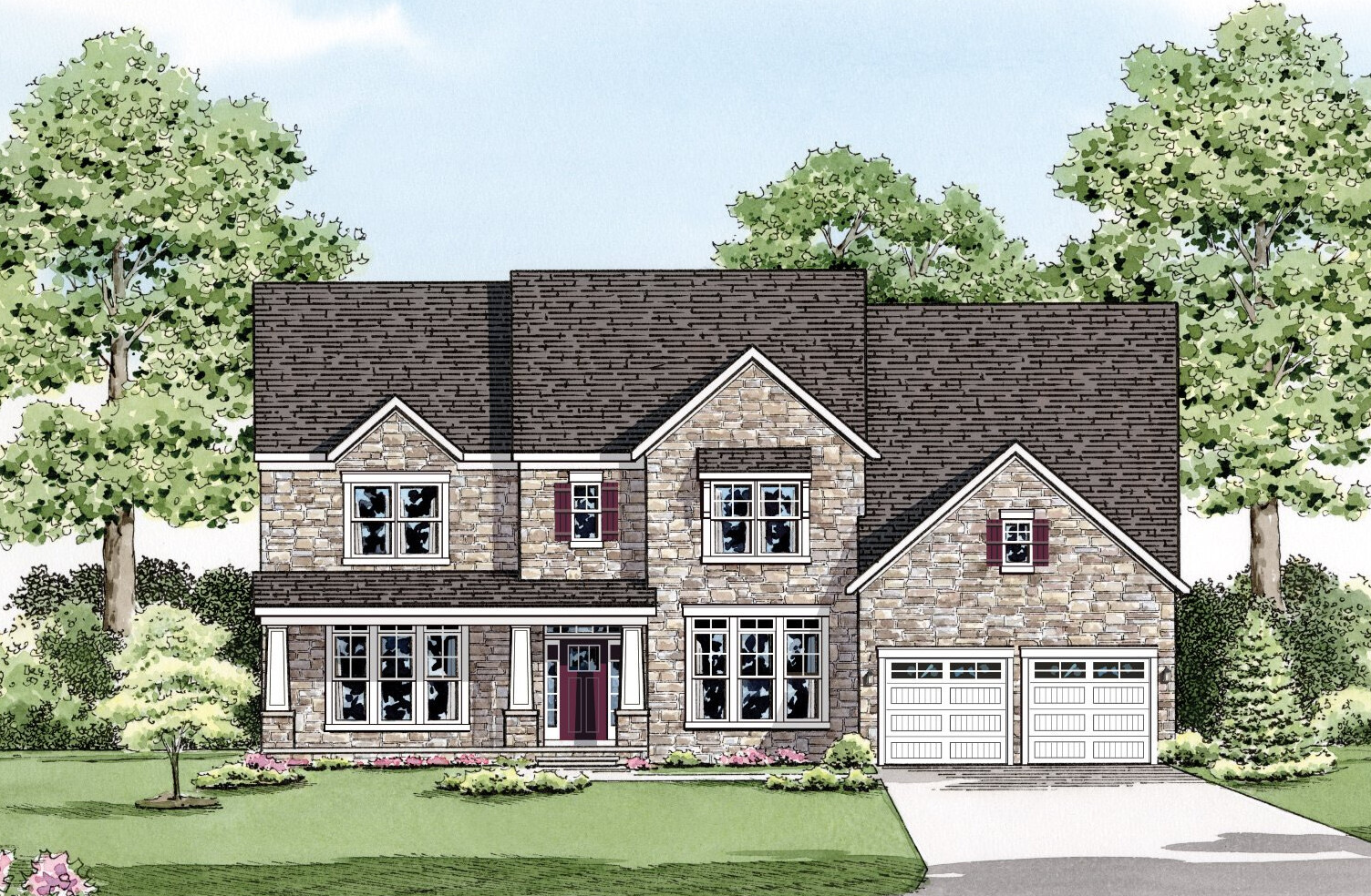 Oxford Elevation A — Ward Communities home