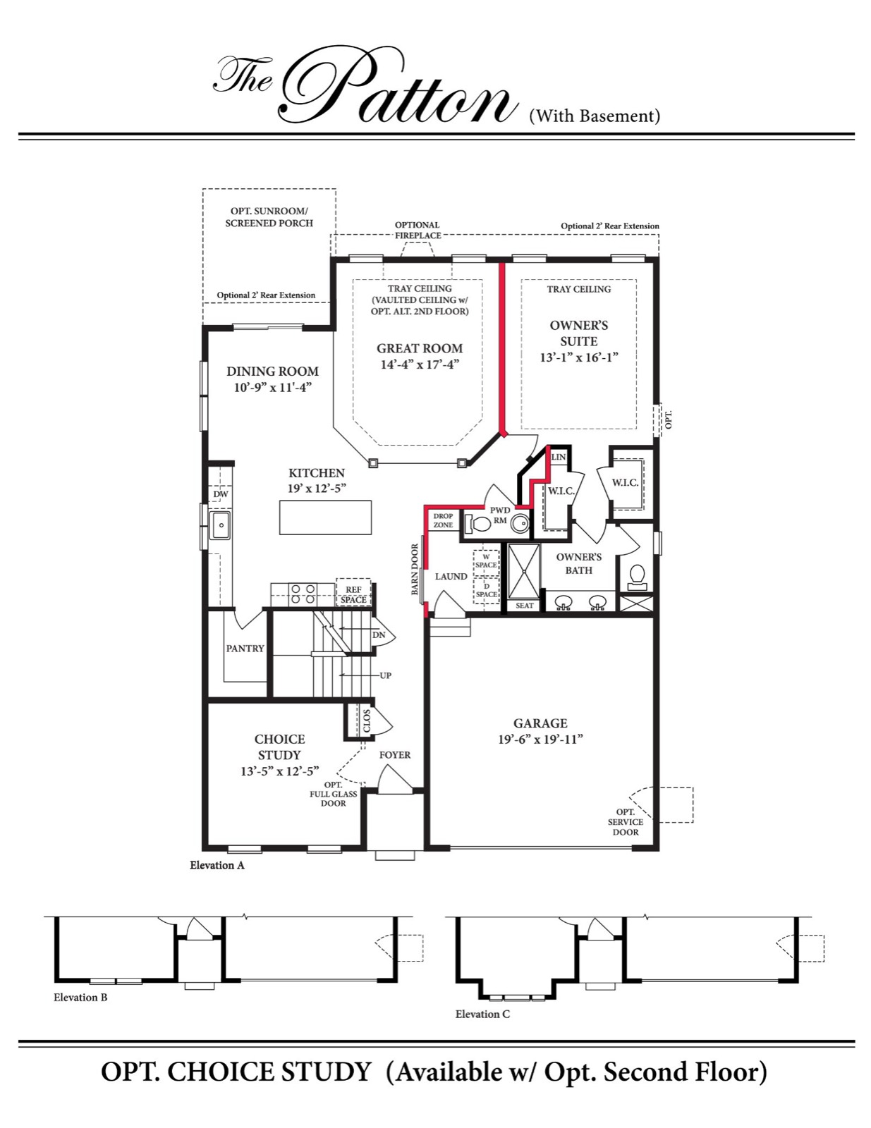 Patton Optional Choice Layout — Ward Communities home