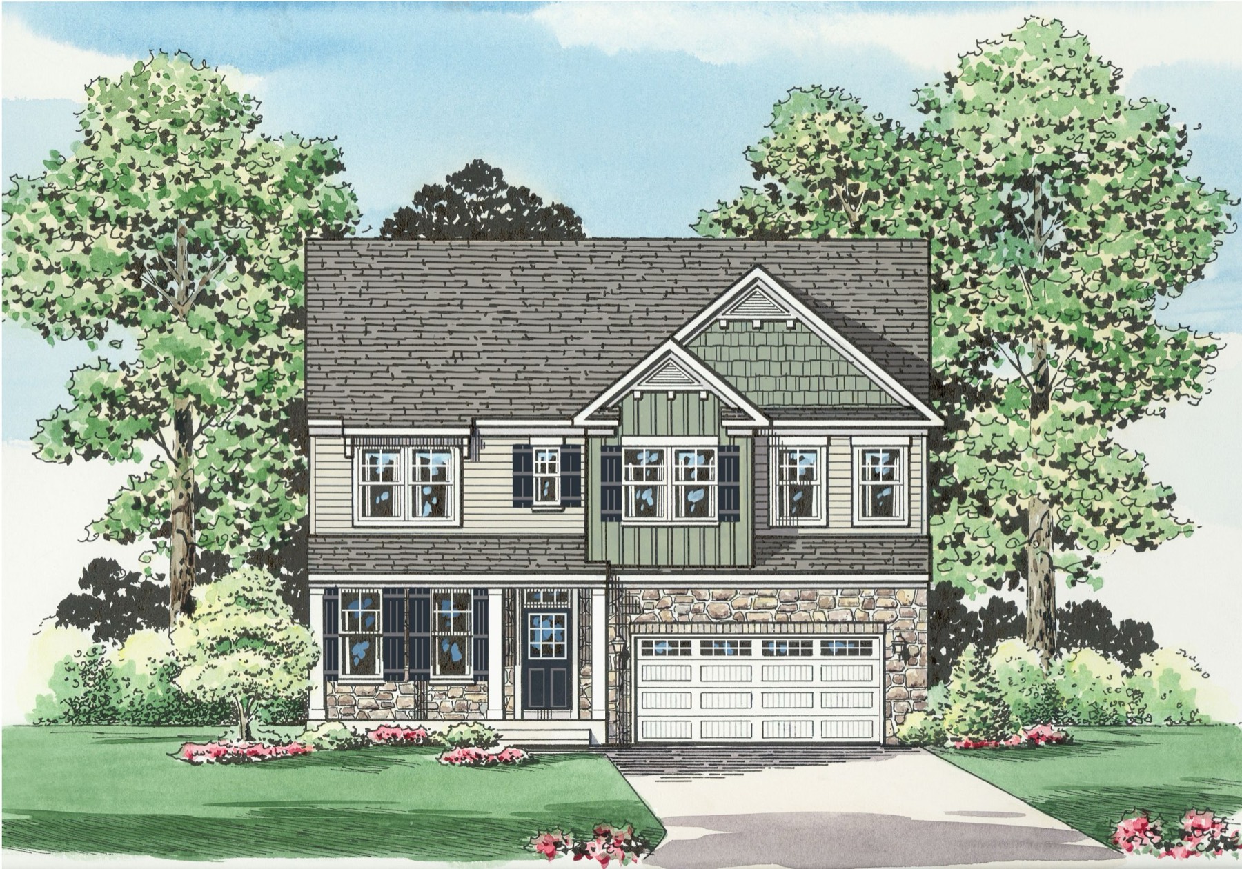 Somerset II Elevation B — Ward Communities home