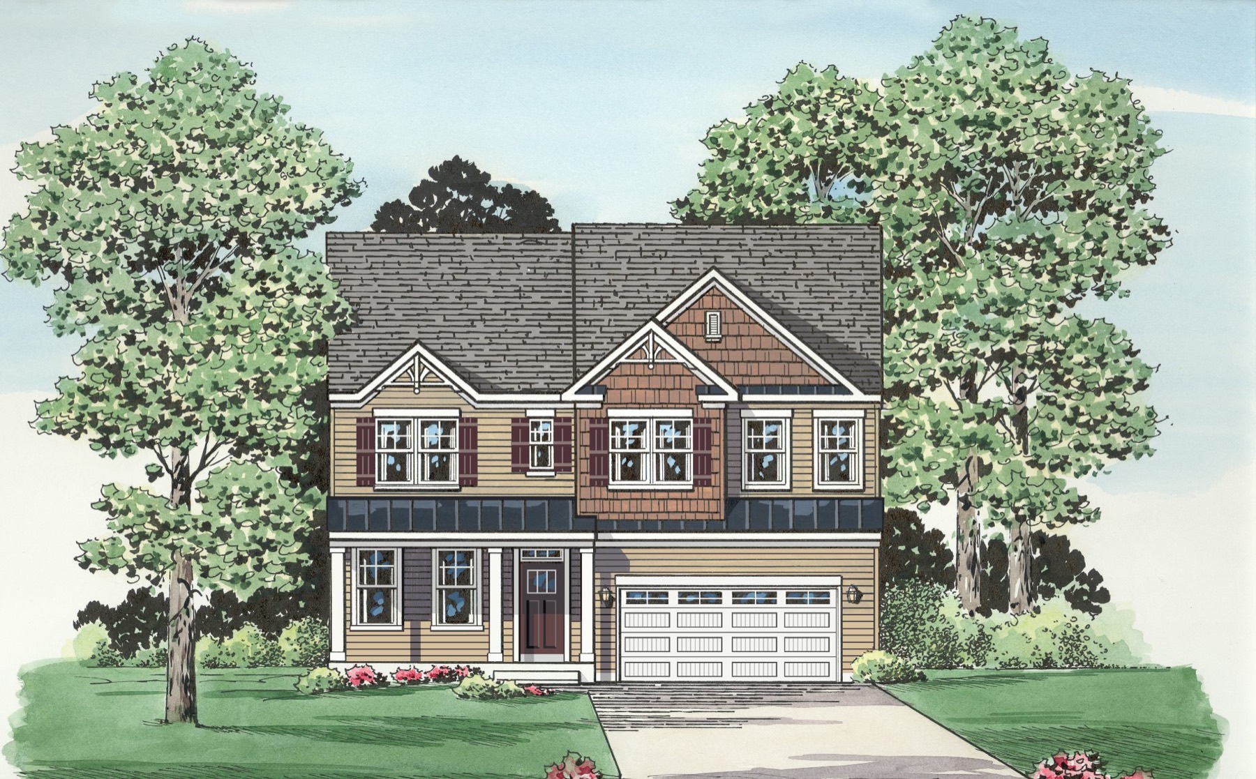 Somerset II Elevation C — Ward Communities home